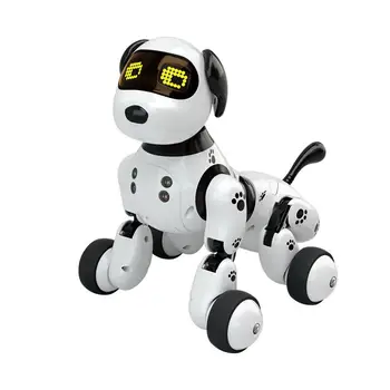 Е-домашно куче, интерактивен умен играчка кученце робот-робот Реагира на докосване, ходи, лае, пее, танцува, провежда забавни занимания