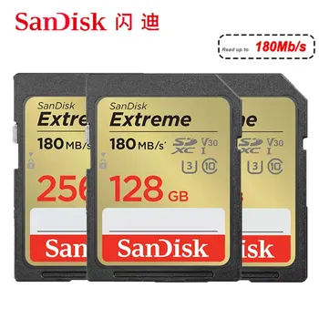 Карта памет SanDisk Extreme SDHC/SDXC SD-карта 4K UHD 512GB 32GB 64GB 128GB 256GB C10 U3 4K V30 UHS-I-Flash-карта за Фотоапарат