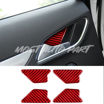 Тампон върху вътрешната дръжката на вратата на колата от мека въглеродни влакна, тампон на купата на Audi Q3 2013-2018, 4 бр. (2 цвята)