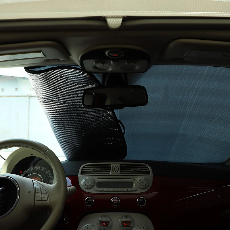 Авто Козирка сенника На предното стъкло на Автомобил сенника На предното стъкло За Fiat 500 Аксесоари