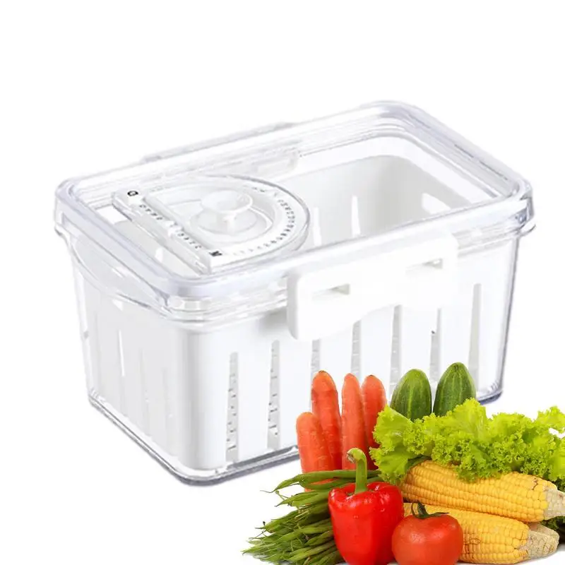 Контейнер За Съхранение на храна В Хладилника С Капаци, за Многократна употреба, Контейнери За Плодове И Зеленчуци, Компактна Кутия За Консервиране, Кухненски Организаторите