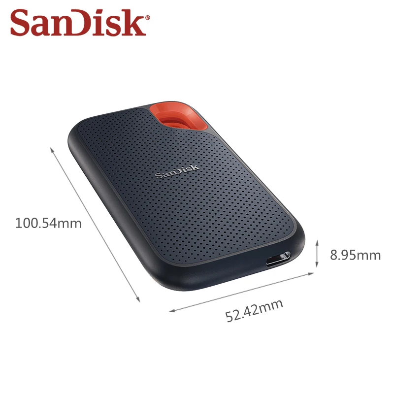Оригинален Портативни SSD-памет SanDisk Extreme До 1050 MB/S. E61 500 GB 2 4 TB TB 1 TB USB 3.2 Gen 2 Type C е Съвместим с твърд диск PSSD За PC