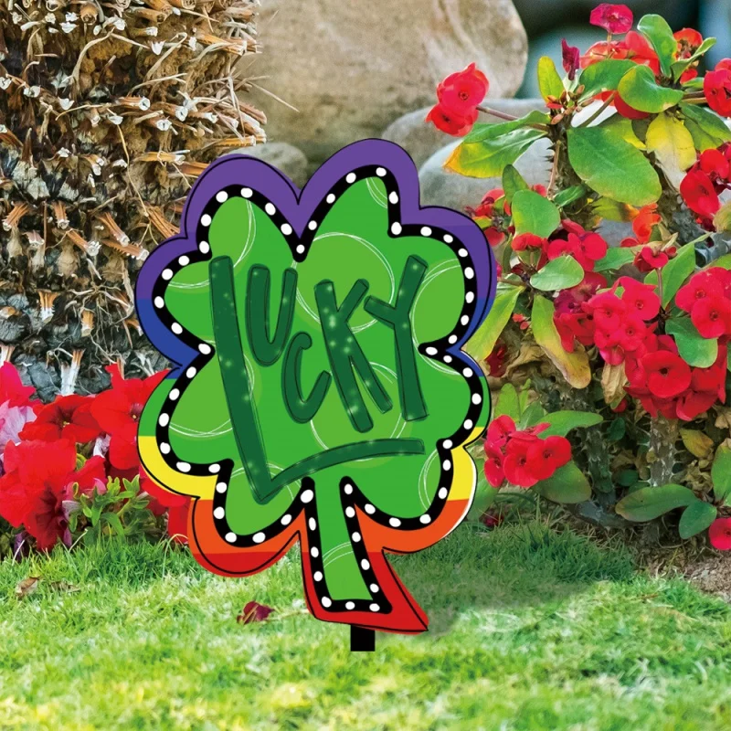 [Самозалепващи стенни тапети] Yklu148 охраняем трансгранично Празнична украса на Св. Патрик, за Украса, за да излезете в градината, 3 мм акрил вложки
