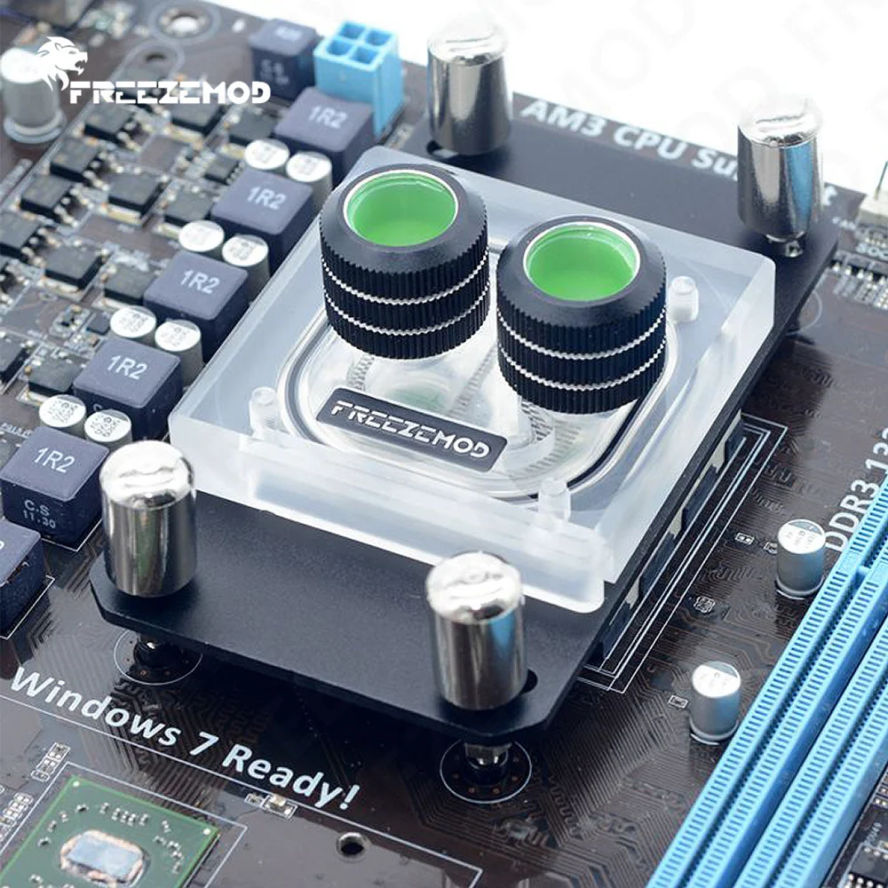 FREEZEMOD Процесора Водоблок AMD AM2 AM3 AM4 Transperant 0,5 Канален Мастилено-струйни министерството на отбраната Охладител за вода с Водно Охлаждане 5V 3pin ARGB AURA SYNC