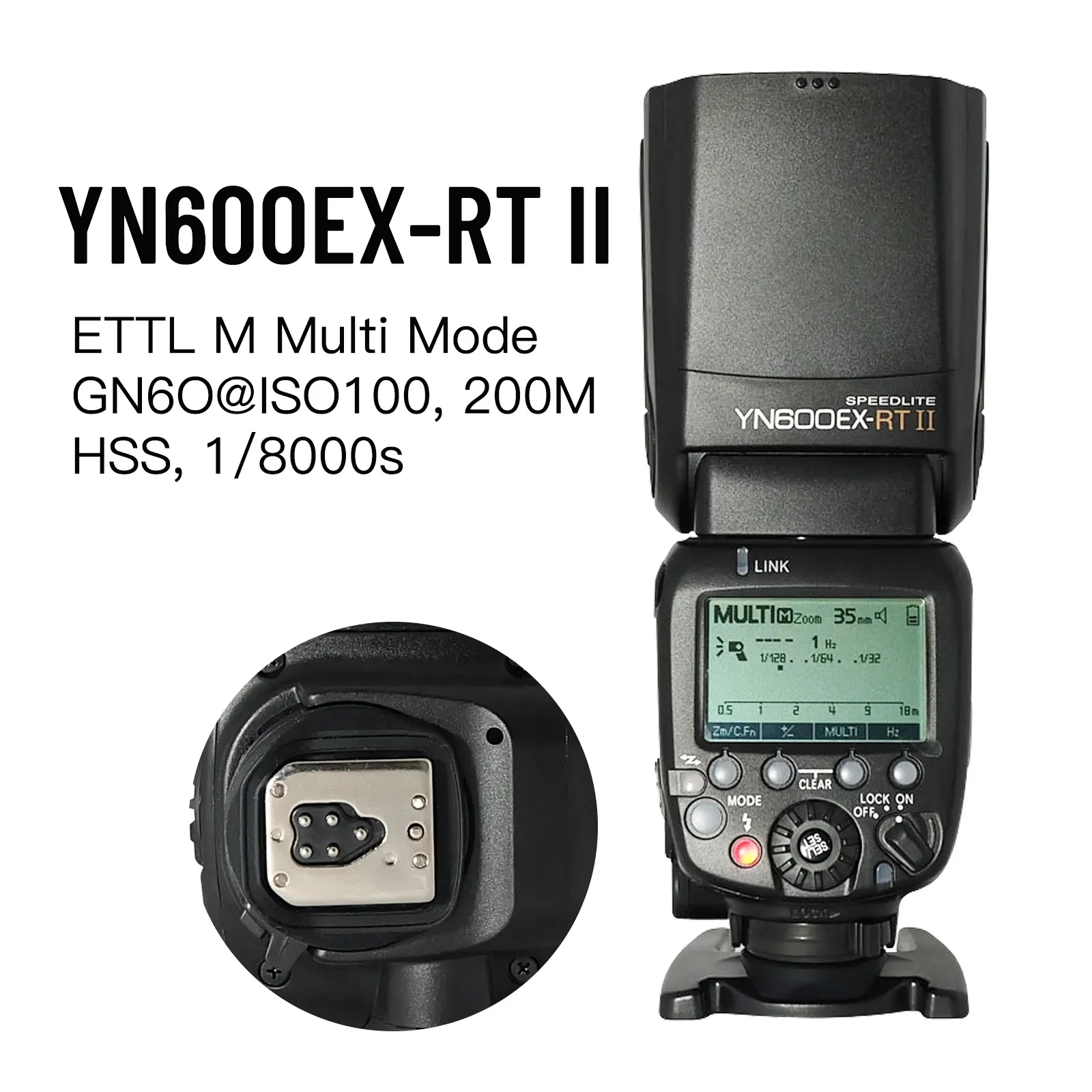 YONGNUO YN600EX-RT II YN600EX RT II 2,4 G Безжична светкавица HSS 1/8000 s Master, TTL за Canon Speedlite 600EX-RT с YN-E3-RT II