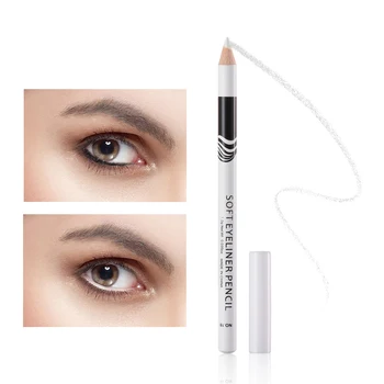 1 бр. бяла очна линия с шелкопрядом, осветляющий гланц водоустойчив молив за очи, козметична дръжка за грим, козметика за грим на очите