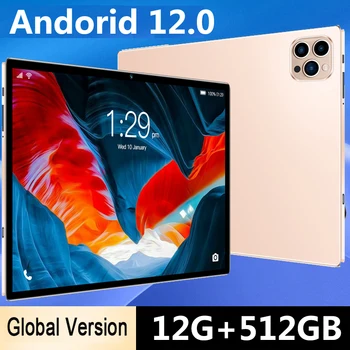 2023 Нови Горещи продажба 10.1-инчов Android 12,0 Tablet PC, 12 GB оперативна памет + 512 GB ROM 8800 mah Батерия Слот Tablet PC 4G Телефон Таблет
