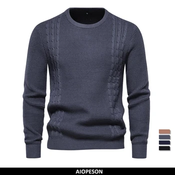 2023 Нови Топли Мъжки Пуловери, пуловер за есента и зимата, Обикновен, от мек Материал, Ежедневни Класически Пуловер за Мъже