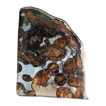 5 Парчета от метеорит от зехтин Иерихонского палласитового дърво, нарязани на проба от естествен метеоритного материал - От Кения - CA08