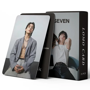 55 бр./кор. Фотокарточек Kpop Seven JK Solo Lomo Cards, фотокарточек за събиране на фенове