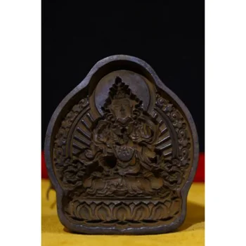 9,5 см Тибетския будизъм, латунная скулптура печат на Буда