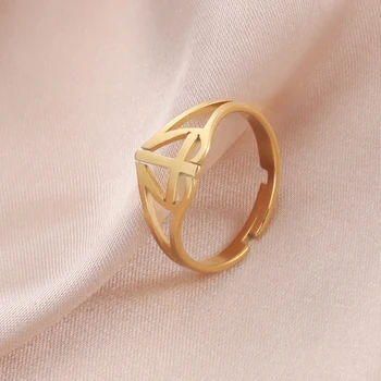 Amaxer, Нови готически Дамски пръстени с кръст под формата на прасковено на сърцето, Реколта Класически Пръстени с Регулируем отвор, аксесоари за пръстите, Няколко бижута за почивка