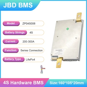 JBD BMS 200A 250A 300A 12V BMS Lifepo4 18650 литиево-йонна Батерия Електрическа Такса Защита на Пасивен Баланс на BMS 4S За Инвертор Мощност