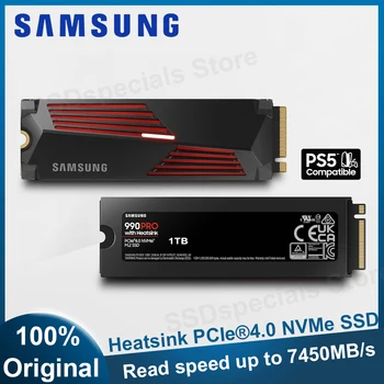 SAMSUNG 990 PRO с радиатор PCIe4.0 NVMe SSD 1tb Твърд диск за PlayStation5 Мини PC Лаптоп Игри Вътрешен твърд диск