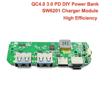 SW6201 USB Type-C QC 4,0 3,0 PD Такса, бързо зареждане 5-12 В Модул бързо зарядно устройство за Литиево-йонна батерия 18650 САМ Power bank