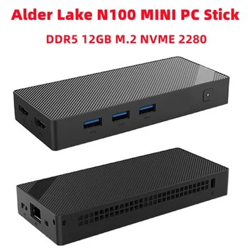 SZBOX Plus Alder Lake в n100 с честота до 3,4 Ghz Windows 11 Мини-КОМПЮТЪР DDR5 12 GB M. 2 NVME SSD WIFI BT 4K HD 1000M Настолен Компютър за Геймъри