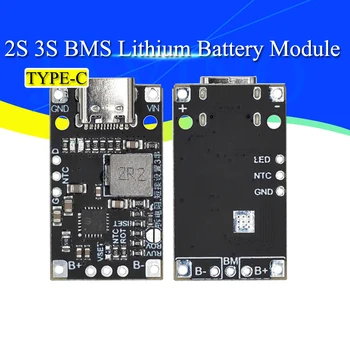 Type-C USB 2-3 S BMS 15 W 8,4 На 12.6 На 1,5 И Модул за повишаване на нивото на зареждане на литиево-йонна батерия С подкрепата на баланс Бързо зареждане с индикатор