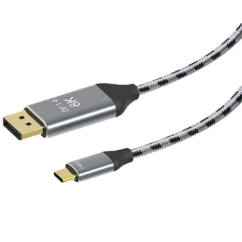 USB кабел C до DisplayPort 8K при 60 Hz Type-C към ДП 1.4 Съвместим с Thunderbolt кабел 3/4 Rift S MacBook Pro/Air XPS 13/15 Surface Pro