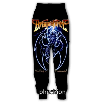 phechion/Нови Мъжки/Дамски Ежедневни Панталони Dragonforce Band с 3D Принтом, Модни Градинска Дрехи, Мъжки Свободни Спортни Дълги Панталони F322