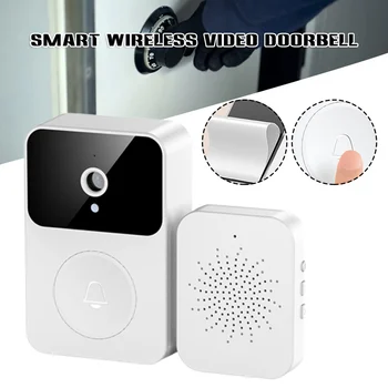 Безжичен звънец за домашна сигурност, двупосочен аудио-дистанционно видео телефон за контрол на сигурността в офиса и магазина