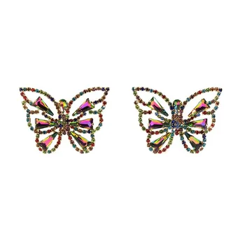 Бижута ANYTELKW с кристали, персонални универсални обеци-пеперуди, темпераментни подобрени обеци