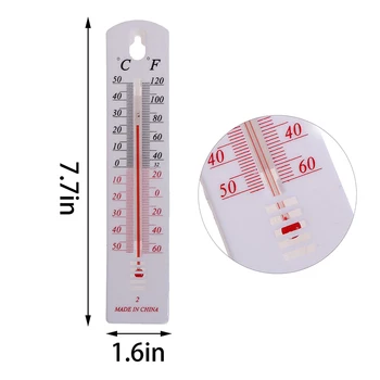 Вертикален термометър, монтиран на стената температурен сензор, монитор, домашен влагомер, термометър за улицата, домакински термометър, 1 бр.