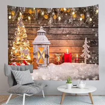 Весел Коледен Гоблен Зимна свещ във формата на снежинки Подвесное изкуство за декорация на дома Спални хол общежития на Фестивала