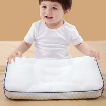 Възглавница за бебе с позиционер за сън Детска възглавница от 1 до 8 години, приятна за кожата, дишаща моющаяся Универсална възглавница за врата