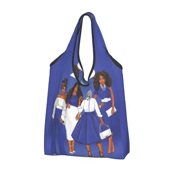 Дамски чанта за пазаруване Zeta Phi Beta, дамски чанти-тоут, преносими чанти за пазаруване в хранителни магазини ZOB