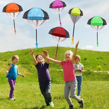 Детска играчка с парашут за ръчно хвърляне, детски развивающий парашут с фигура на войник, забавни спортни игри на открито, Детска игра