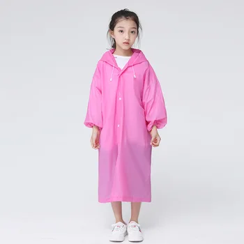 Детски дъждобран EVA, Дебели непромокаеми дрехи за дъжд, Детски Прозрачен Туристически водоустойчив дъждобран, костюм