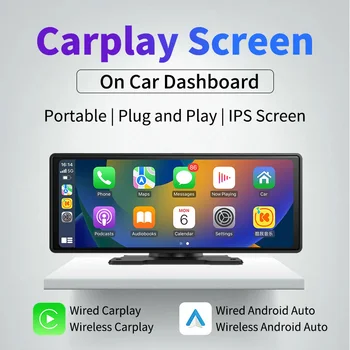 Джобно Автомобилното радио с Безжична Връзка Apple Carplay Android Auto Video MP5 Мултимедиен Плейър Стерео Авторадио Монитор на устройството WIFI