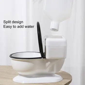 Дизайнерски сифон, фонтан за домашни любимци, Автоматичен диспенсер за вода в кошачьем тоалетната, пиенето със пылезащитной капак, удобен за домашни любимци