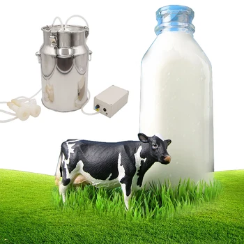 Доильный апарат за крави, кози и овце обем 10 л, Доильный plug електрически уред, Pulse вакуум помпа за мляко с директен всасыванием, стоки за ферма