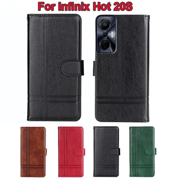 За калъф на Infinix Hot 20S Free Fire чанта-портфейл Funda от изкуствена кожа с панти капак за телефон Infinix Hot 20S Neon Edition X6827 Etui