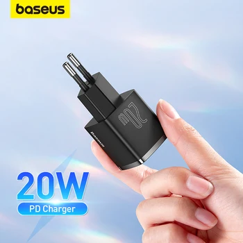 Зарядно устройство Baseus USB Type C мощност 20 W, преносимо зарядно за USB C с подкрепата на бързо зареждане Type C PD за iPhone 14 13 12 Pro Max 11 Mini Plus 8