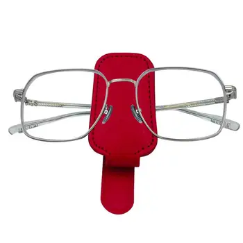 Кола за очила преносим скоба, за да въведете карти авто козирка слънчеви очила клип калъф за очила за определяне на автоаксесоари