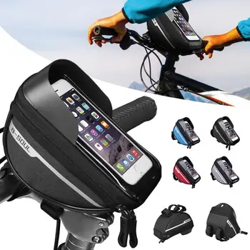 Колоездене чанти B-SOUL, калъф за телефон, предната горна чанта-тромпет, водоустойчива чанта за телефон, чанта със сензорен екран, МТБ-пакет, вело аксесоари