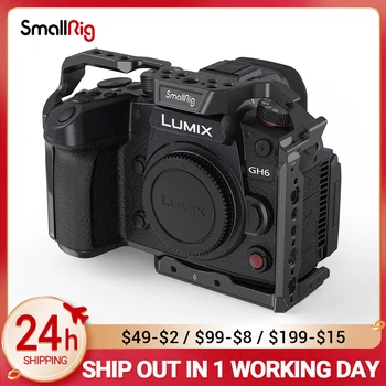Комплект за камера SmallRig Full Camera Кейдж за Panasonic LUMIX GH6, Вградена Быстроразъемная плоча Arca-Swiss, Комплект за преносима камера 3784