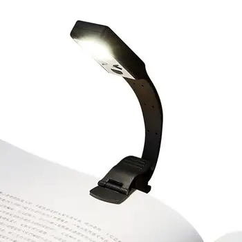 Лампа за четене със скоба, 9, led, USB Акумулаторна лампа за четене-3 Яркост, въртящи се на 360 градуса, Етажерка, лампа за четене и изучаване на