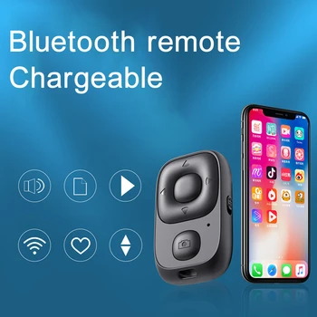 Мини Bluetooth дистанционно управление затвор Безжичен Селфи дистанционно управление Автоспуском дистанционно за управление на камерата, Работете за освобождаване на затвора за телефон