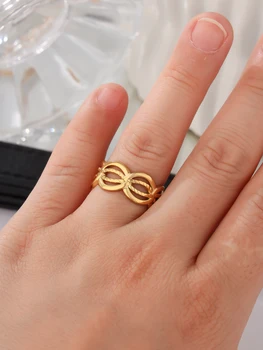 Модно Водонепроницаемое Луксозно Трислойно нитяное Смело пръстен за жени, Витое Очарователно Забележително пръстен, Бижута подарък Anillo