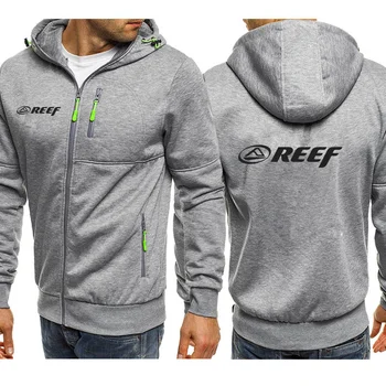 Мъжки hoody с качулка Reef, основни ежедневни спортни облекла, макси, градиентный принт, за фитнес, пролет и есен, 2023