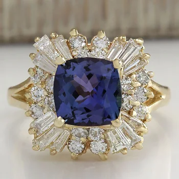 Набор от Lloy Тъмно Синьо пръстен с Цирконием За Жени, Модерно Атмосферното пръстен на палеца, Дамски официални украса за Годеж