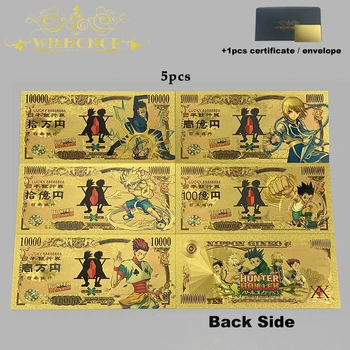 Най-продаваните стоки от всички стилове, красиви комплекти банкноти от японската аниме, пластмасова карта от аниме с позлатени 24 за колекция