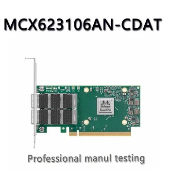 Новата Карта, мрежов адаптер MCX623106AN-CDAT ConnectX-6 EN 100GbE с Две Пристанища QSFP56 PCIe 4.0 x16 Без Криптографски Високо Скоба
