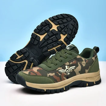 Новата пролетно-есенни спортни тактически военни мъжки Камуфляжные зелени маратонки За катерене, женски маратонки за планински туризъм, мъжки обувки