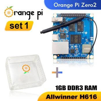 Оранжев Pi Zero 2 + калъф одноплатный компютър Allwinner H616 с чип BT5.0, поддръжка на Wi-Fi, такса развитие Android10 Ubuntu, Debian
