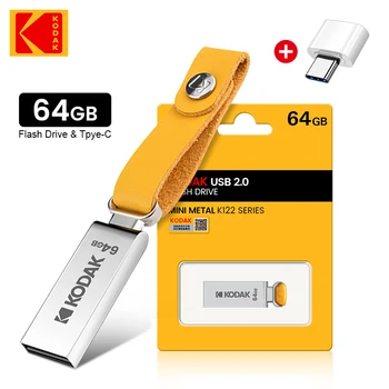 Оригинален KODAK K122 Метален USB флаш памет 64GB Памет флаш памет 64gb USB2.0 стик Високо Качество U Disk memoria