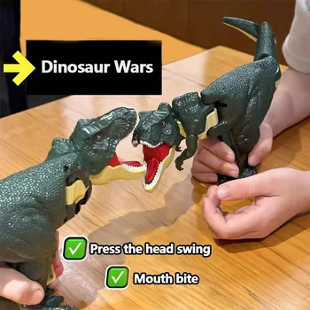 Поп детски забавни играчки: нажимающие динозаврите Хапят момчета и момичета, главата и опашката се движат, вълнуващ подарък пъзел игра с динозавър